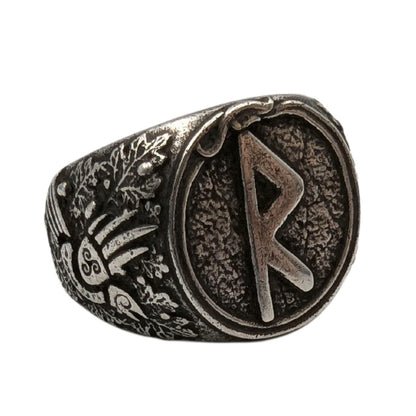 Raido rune signet ring Norse viking Pagan jewelry