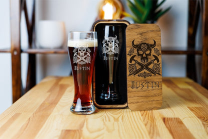 Personalized beer gift set Norse mythology