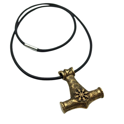 Mjolnir Norse Pendant | Viking Thor’s Hammer Necklace – Viking jewerly | Norse runes & Nordic jewelry
