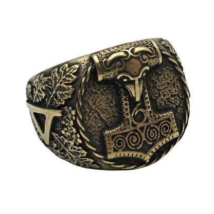 Mjolnir Signet ring | Thurisaz rune | Norse Viking mens Jewelry – Viking jewerly | Norse runes & Nordic jewelry