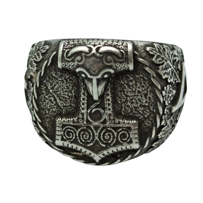 Mjolnir Signet ring | Thurisaz rune | Norse Viking mens Jewelry – Viking jewerly | Norse runes & Nordic jewelry