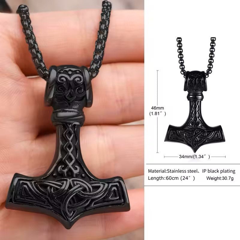 🎁 Mjolnir Thor Hammer Necklace (100% off) – Viking | Norse runes & Nordic jewelry