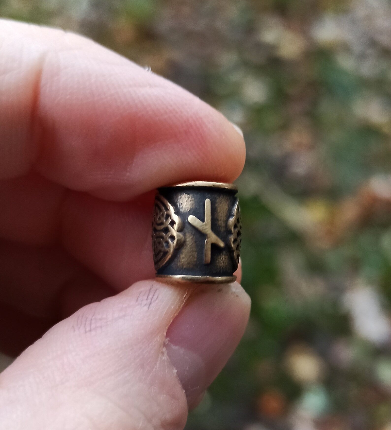 Nauthiz rune | Viking beads | Norse Knife lanyard bead – Viking Accessories | Norse runes & Nordic jewelry