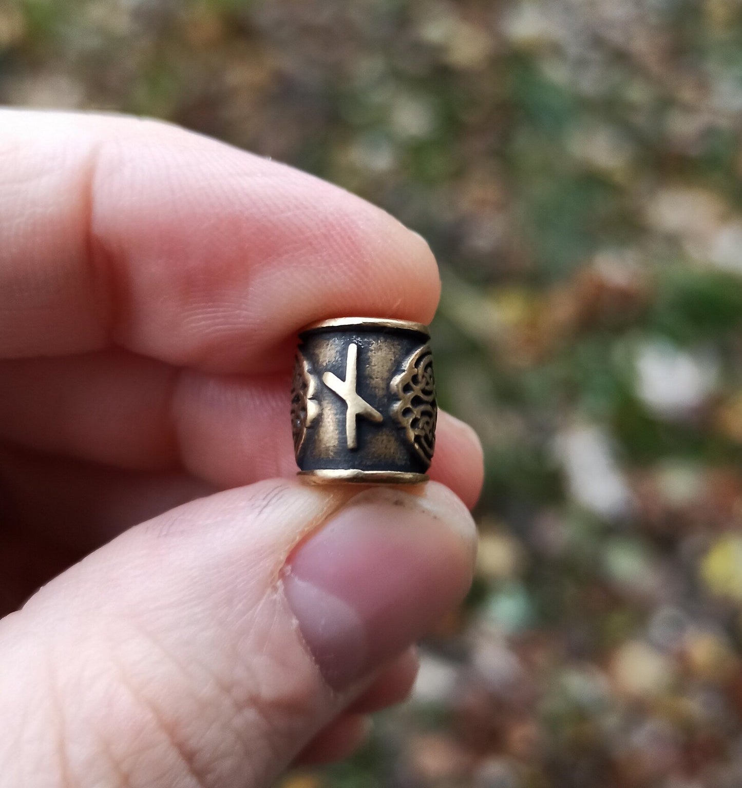 Nauthiz rune | Viking beads | Norse Knife lanyard bead – Viking Accessories | Norse runes & Nordic jewelry
