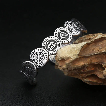 "Nordic Compass Valknut Bracelet – Men & Women" – Viking jewerly | Norse runes & Nordic jewelry