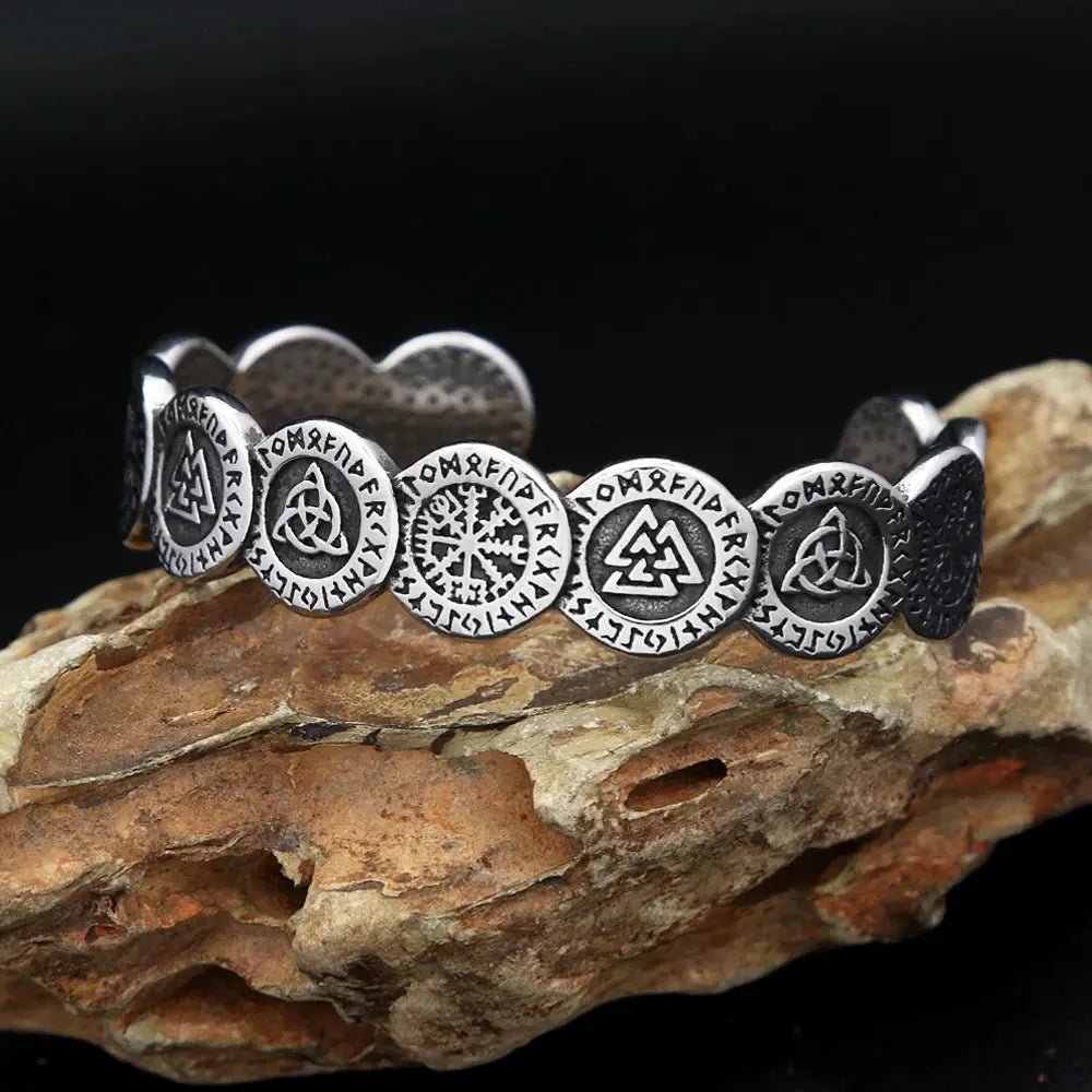 "Nordic Compass Valknut Bracelet – Men & Women" – Viking jewerly | Norse runes & Nordic jewelry
