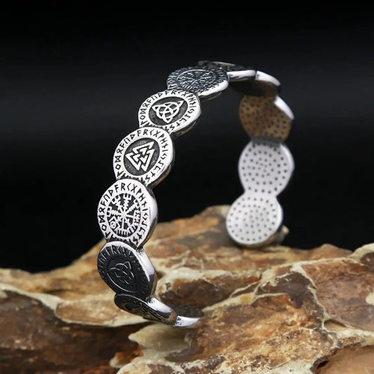 "Nordic Compass Valknut Bracelet – Men & Women" – Viking jewerly | Norse runes & Nordic jewelry