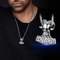 Norse Amulet Necklace – Thor’s Hammer & Goat Skull Pendant