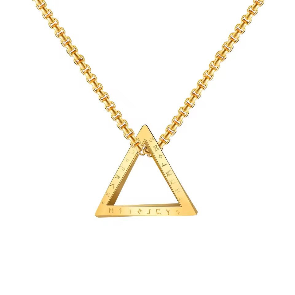 Norse Viking Pendant – Stainless Steel Vegvisir Valknut Necklace – Viking jewerly | Norse runes & Nordic jewelry