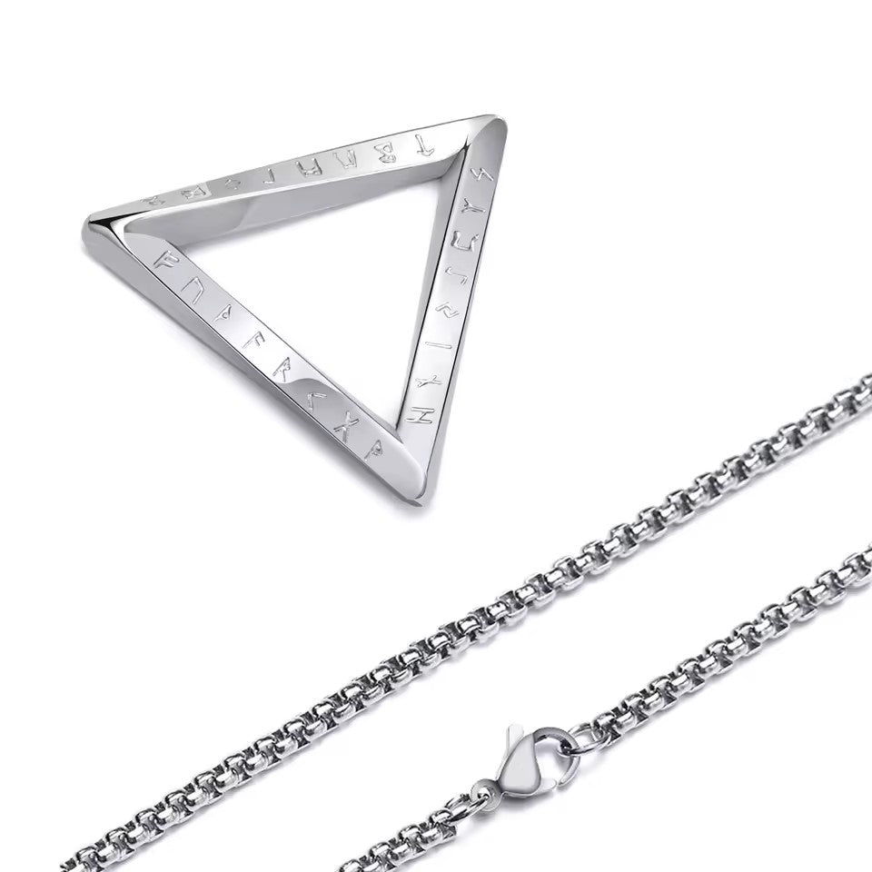 Norse Viking Pendant – Stainless Steel Vegvisir Valknut Necklace – Viking jewerly | Norse runes & Nordic jewelry
