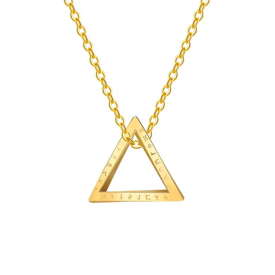 Norse Viking Pendant – Stainless Steel Vegvisir Valknut Necklace – Viking jewerly | Norse runes & Nordic jewelry