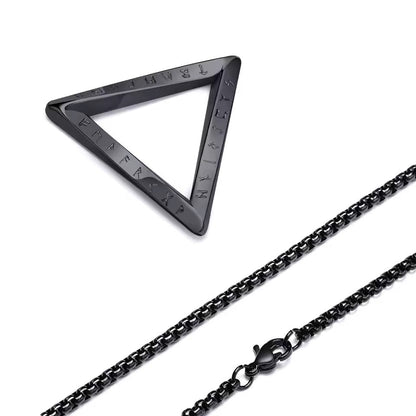 Norse Viking Pendant – Stainless Steel Vegvisir Valknut Necklace – Viking jewerly | Norse runes & Nordic jewelry