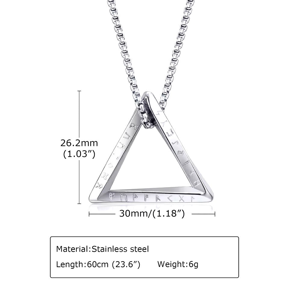 Norse Viking Pendant – Stainless Steel Vegvisir Valknut Necklace – Viking jewerly | Norse runes & Nordic jewelry