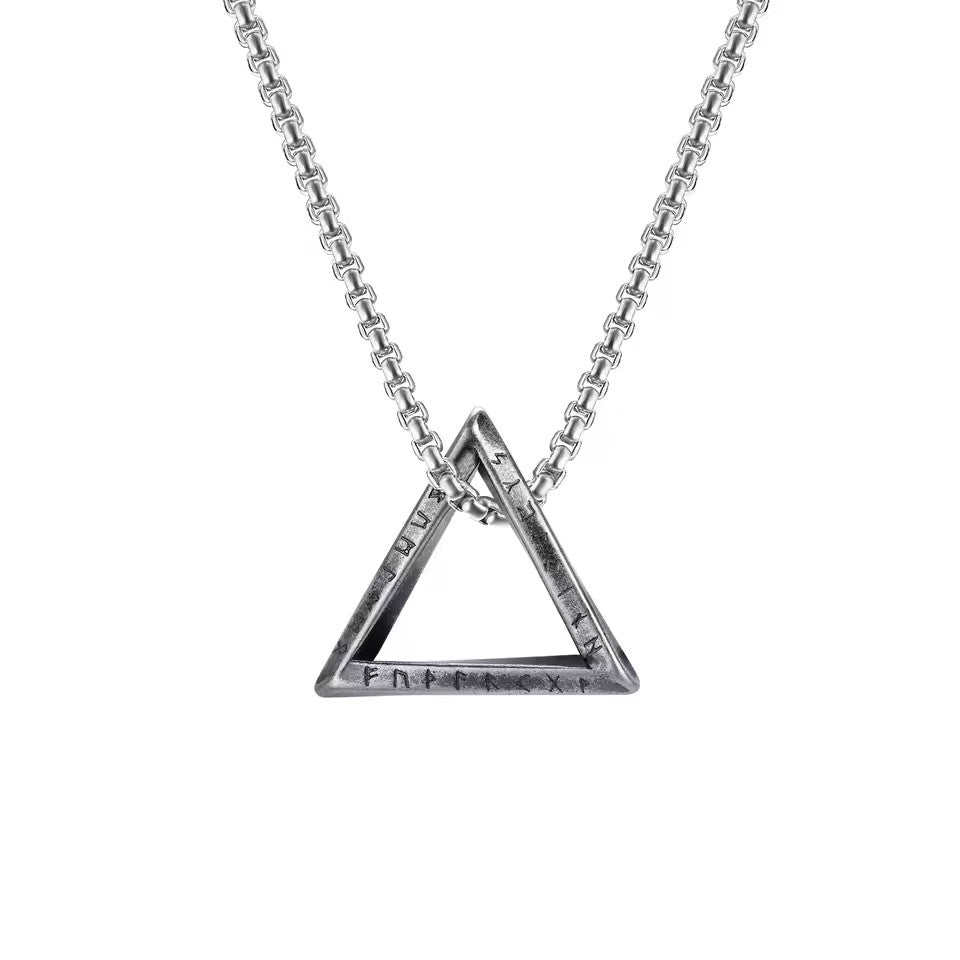 Norse Viking Pendant – Stainless Steel Vegvisir Valknut Necklace – Viking jewerly | Norse runes & Nordic jewelry