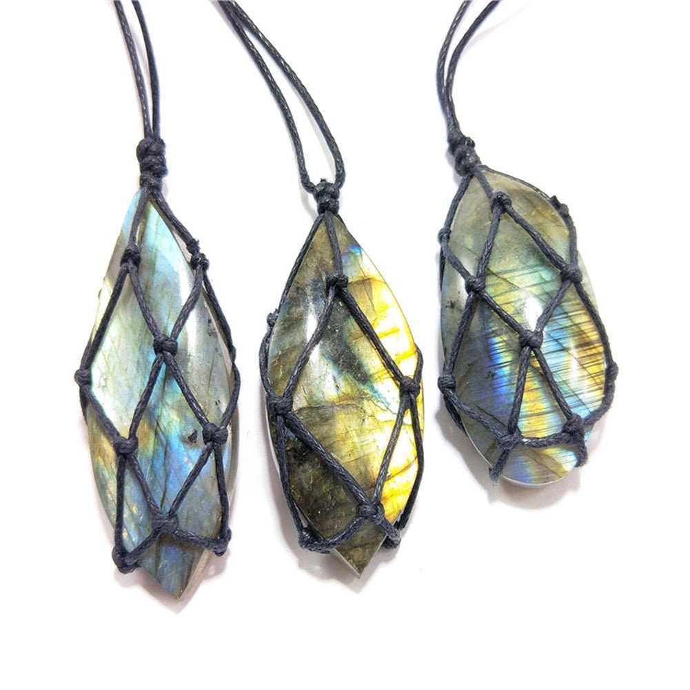 Northern Lights Stone — Labradorite Amulet – Viking Necklace | Norse runes & Nordic jewelry
