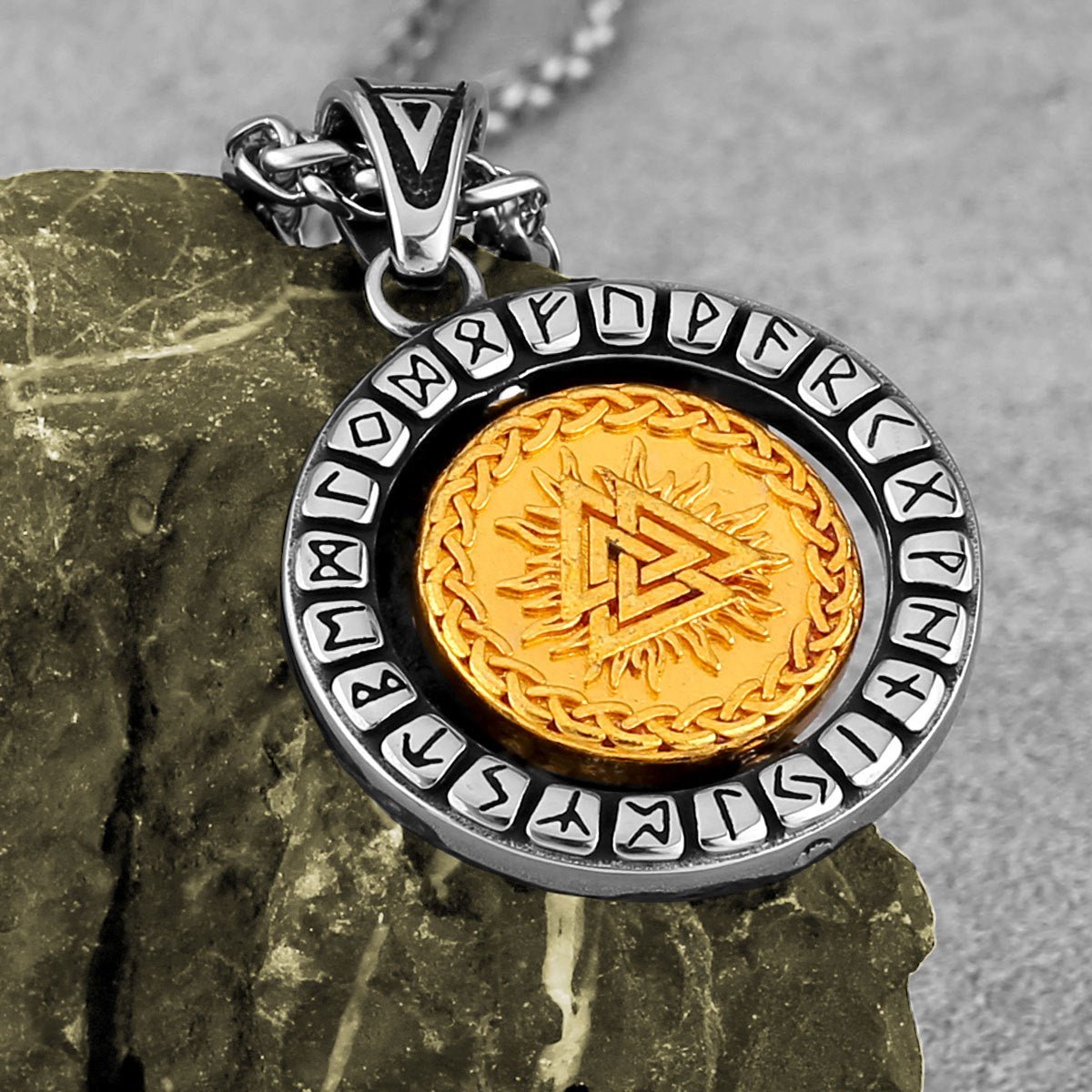 Odin's Judgment — Rotating Rune Pendant – Viking Necklace | Norse runes & Nordic jewelry