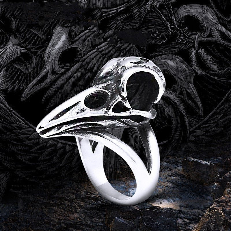 Odin's Raven Skull Ring – Viking Ring | Norse runes & Nordic jewelry