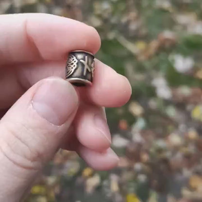 Nauthiz rune | Viking beads | Norse Knife lanyard bead