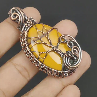 Handmade Copper Mookaite Pendant