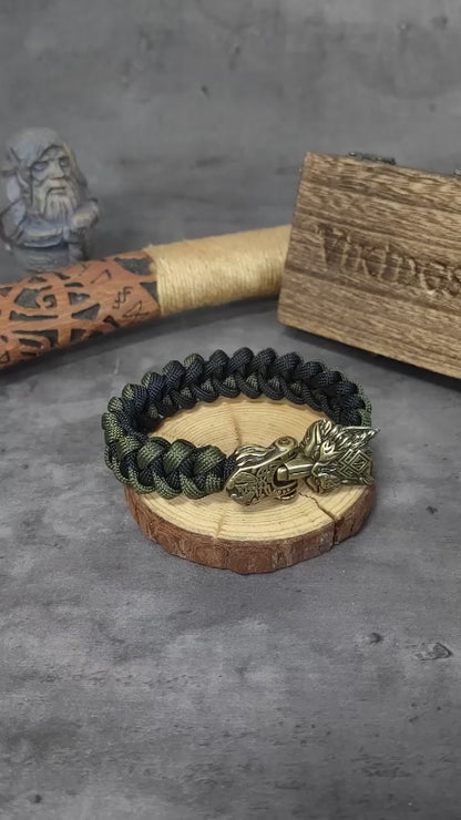 Viking Wolf Bracelet – Handmade Norse Bead Jewelry