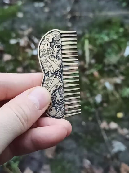 Viking comb | mustache metal accessories | beard care | mens gifts