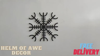 Helm of Awe Wall Art, Metal Wall Decor, Metal Wall Hangings
