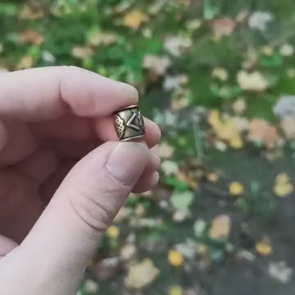 Kenaz rune | Viking bead | Norse lanyard Knife beads