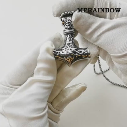 Mjolnir Thor Hammer Pendant Necklace