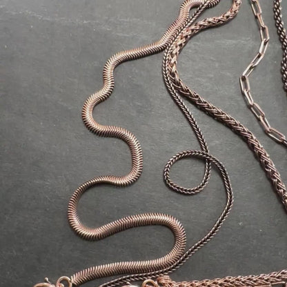 Top Quality Copper Chains 18'' to 20''Handmade Pure Copper