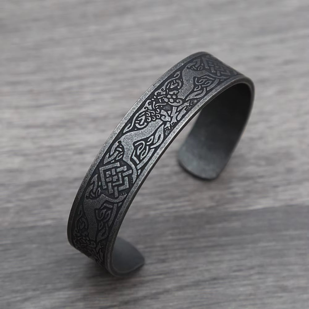 Punk Retro Nordic Viking Rune Bracelet for Men Women Stainless Steel Tree of Life Bracelet Fashion Amulet Jewelry Gift Wholesale – Viking | Norse runes & Nordic jewelry