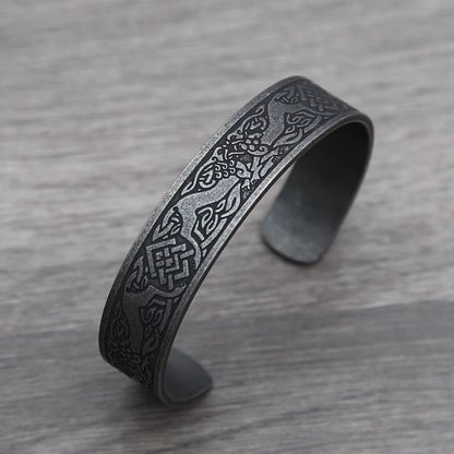 Punk Retro Nordic Viking Rune Bracelet for Men Women Stainless Steel Tree of Life Bracelet Fashion Amulet Jewelry Gift Wholesale – Viking | Norse runes & Nordic jewelry