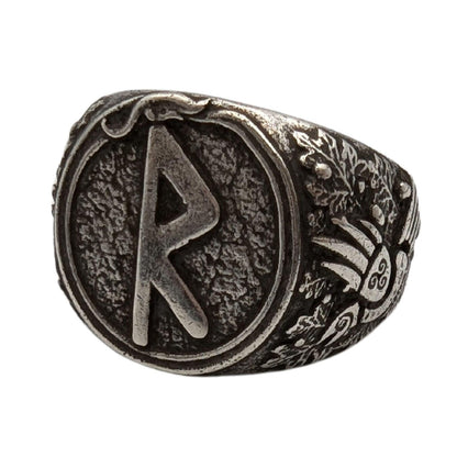 Raido rune signet ring Norse viking Pagan jewelry – Viking jewerly | Norse runes & Nordic jewelry