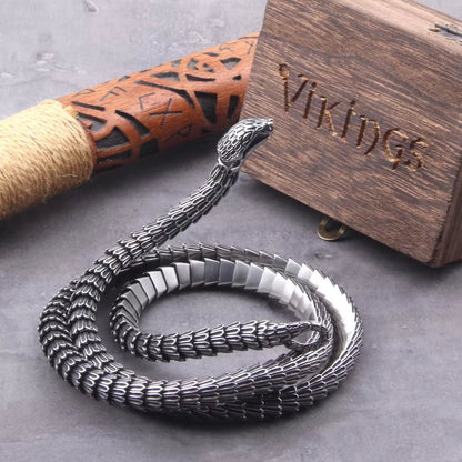 Stainless Steel Viking Ouroboros Necklace Men'S Punk Gothic Snake Necklace Fashion Biker Vintage Charm Jewelry Gift Wholesale – Viking | Norse runes & Nordic jewelry