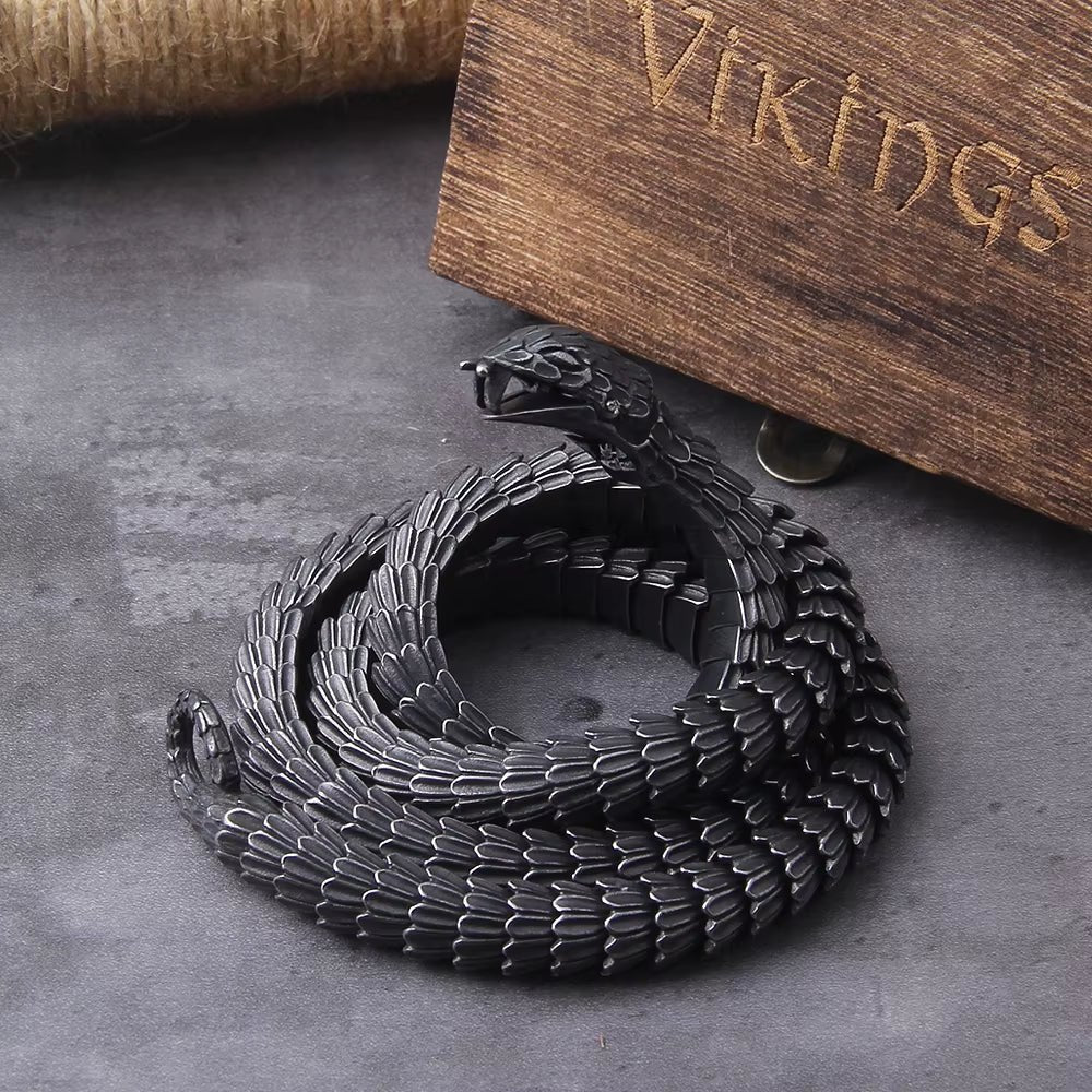 Stainless Steel Viking Ouroboros Necklace Men'S Punk Gothic Snake Necklace Fashion Biker Vintage Charm Jewelry Gift Wholesale – Viking | Norse runes & Nordic jewelry