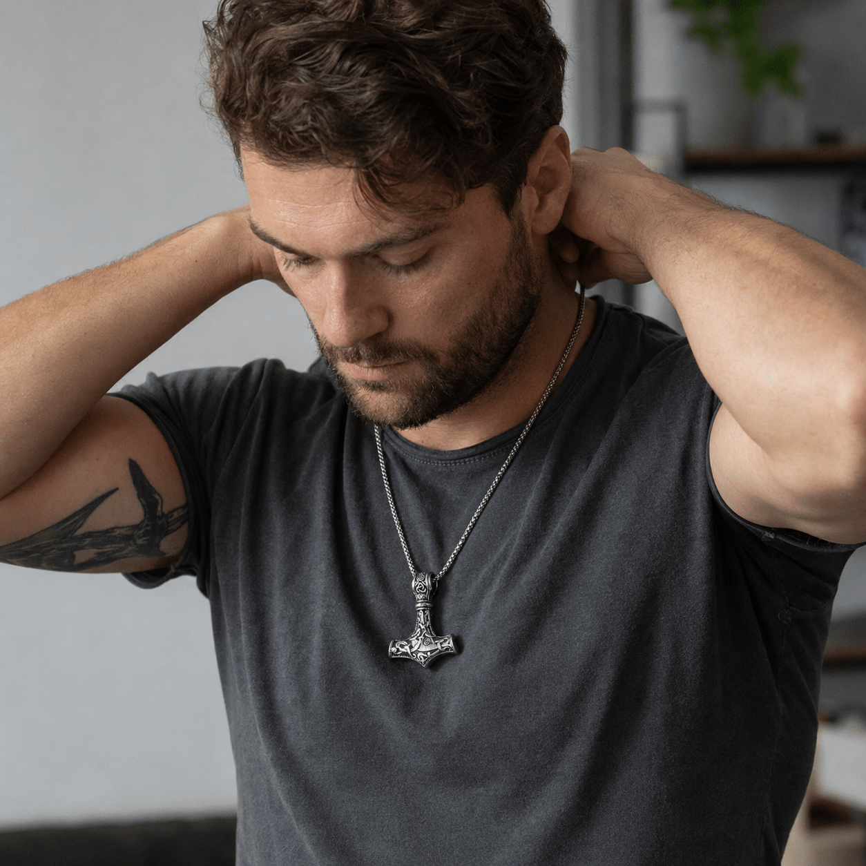 The Mjolnir of Thunder – Handcrafted Norse Legacy – Viking Necklaces & Pendants | Norse runes & Nordic jewelry