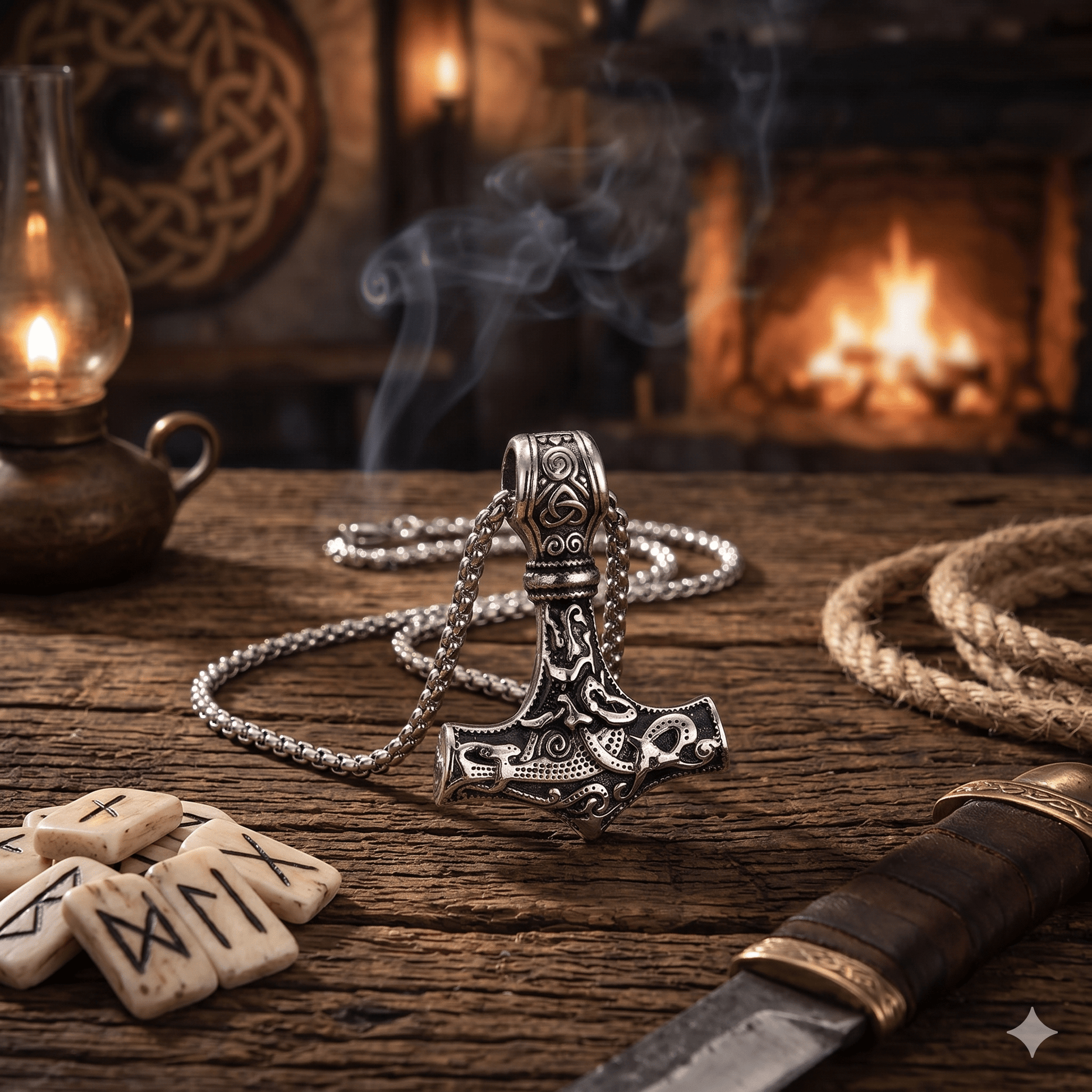The Mjolnir of Thunder – Handcrafted Norse Legacy – Viking Necklaces & Pendants | Norse runes & Nordic jewelry