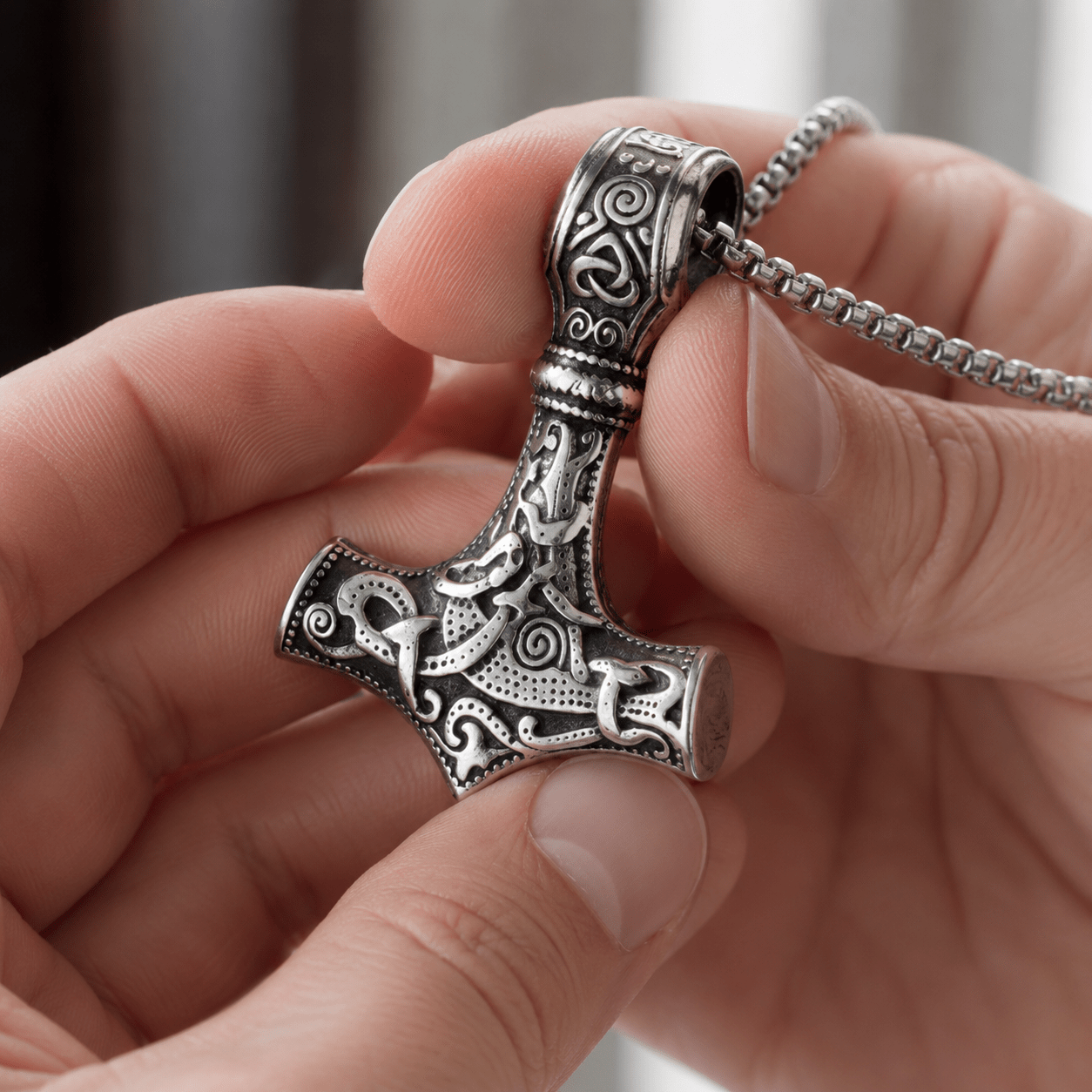 The Mjolnir of Thunder – Handcrafted Norse Legacy – Viking Necklaces & Pendants | Norse runes & Nordic jewelry
