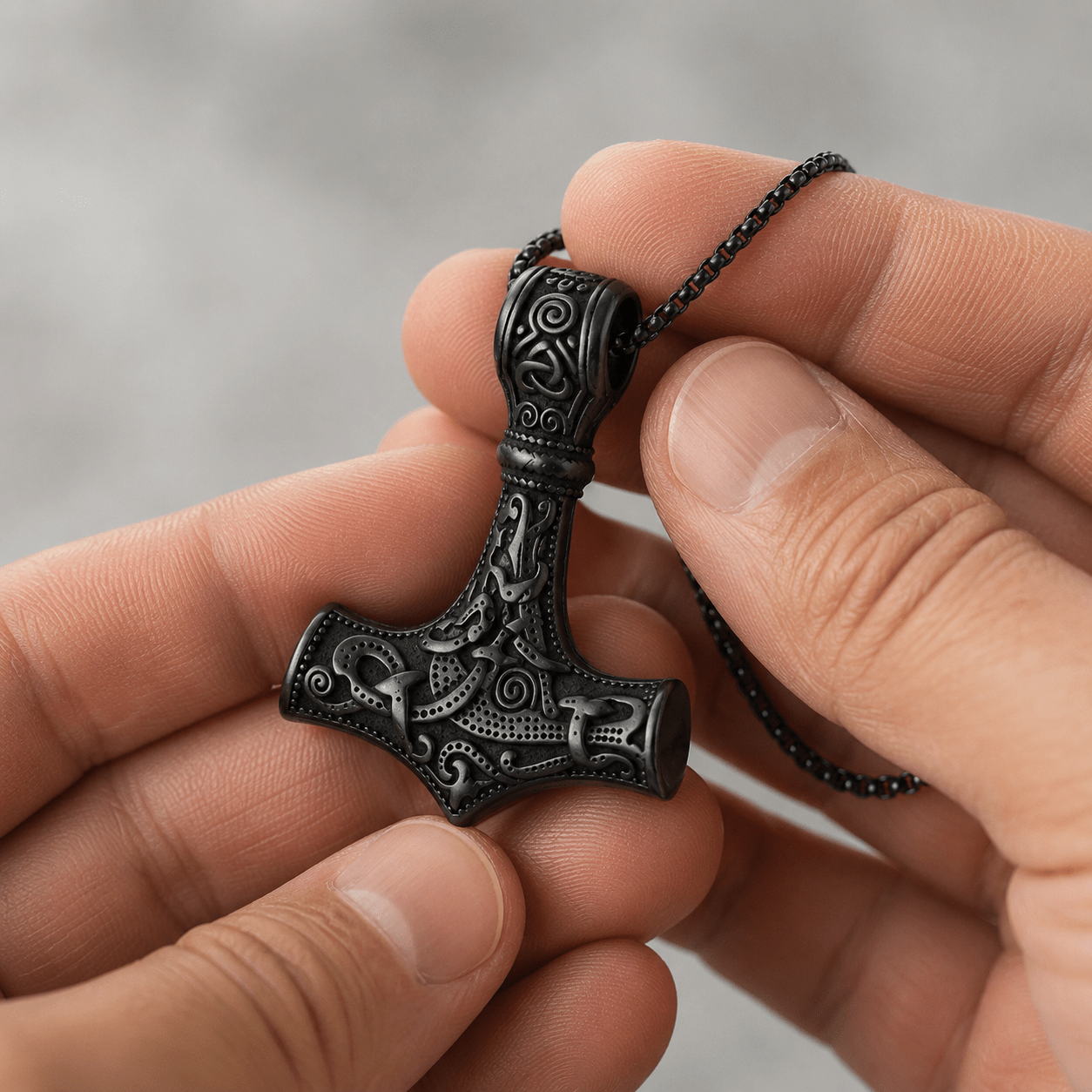 The Mjolnir of Thunder – Handcrafted Norse Legacy – Viking Necklaces & Pendants | Norse runes & Nordic jewelry