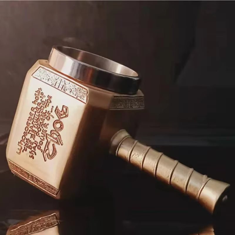 Thor Hammer Beer Mug | 450ml with Bottle Opener – Viking Accessories | Norse runes & Nordic jewelry