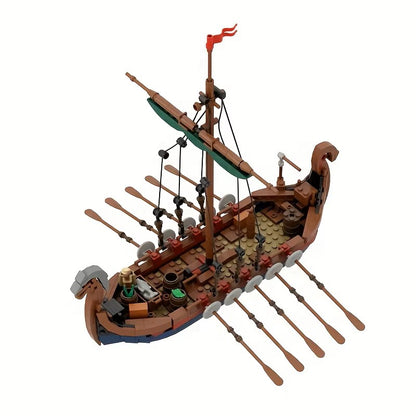 Medieval Viking Ship Building Blocks – 463 PCS Ocean Adventure Toy for Kids & Adults