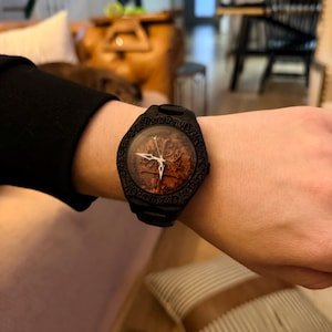 Tree of Gondor 1500 - Year Bog Oak Watch | LOTR Wooden Watch – Viking jewelry | Norse runes & Nordic jewelry