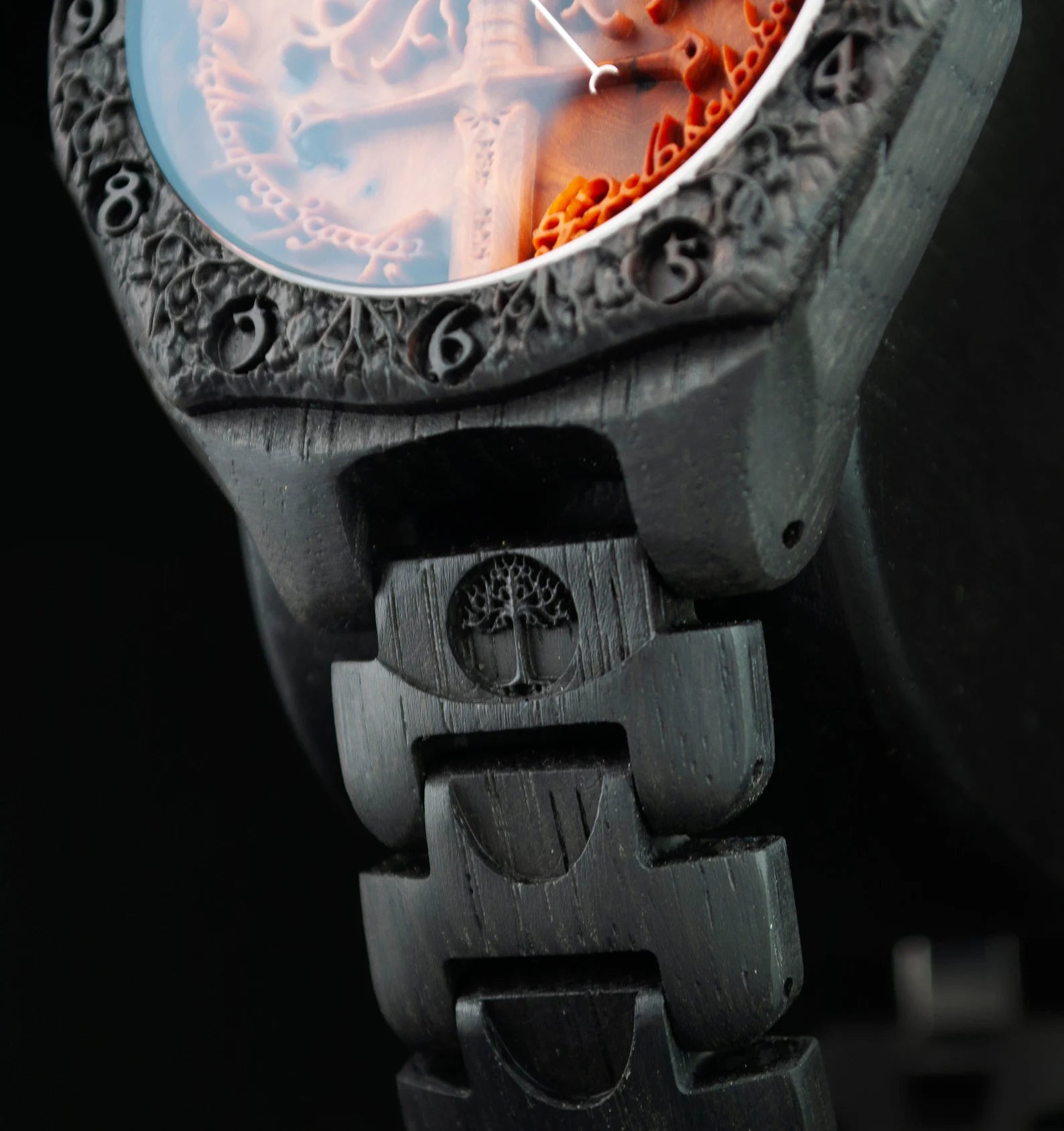 Tree of Gondor 1500 - Year Bog Oak Watch | LOTR Wooden Watch – Viking jewerly | Norse runes & Nordic jewelry