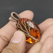 Tree of Life Citrine Pendant – Viking jewelry | Norse runes & Nordic jewelry