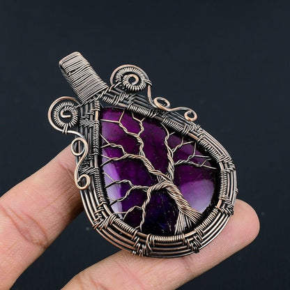 Tree of Life Labradorite Pendant – Handmade Copper Wire Necklac – Viking jewelry | Norse runes & Nordic jewelry