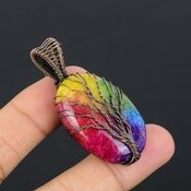 Tree of Life Solar Quartz Copper Pendant – Handmade Jewelry – Viking jewelry | Norse runes & Nordic jewelry