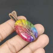 Tree of Life Solar Quartz Copper Pendant – Handmade Jewelry – Viking jewelry | Norse runes & Nordic jewelry