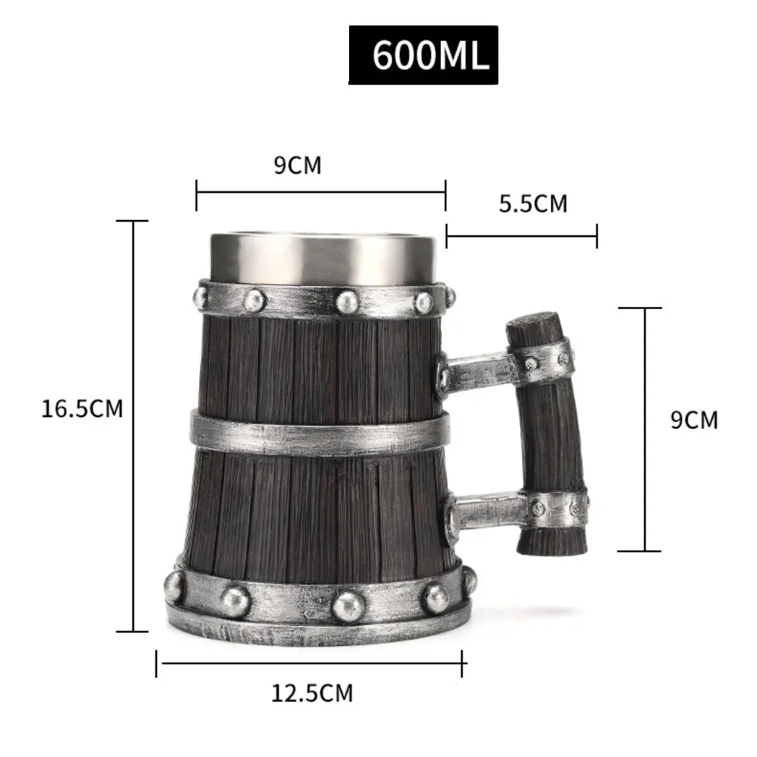 Viking 3D Beer Mug | 600ml Thermal Stein – Viking home decor | Norse runes & Nordic jewelry