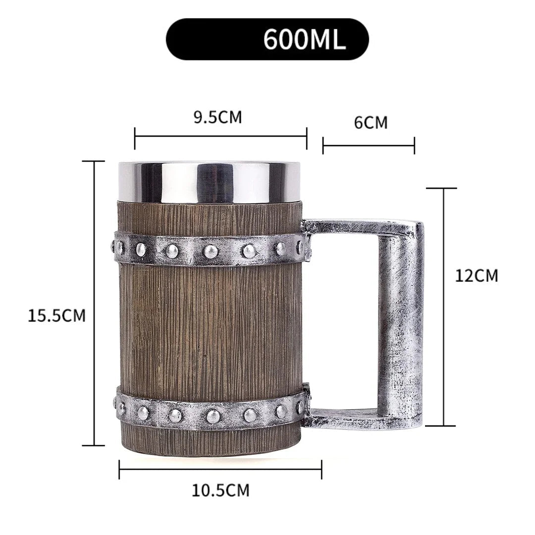 Viking 3D Beer Mug | 600ml Thermal Stein – Viking home decor | Norse runes & Nordic jewelry