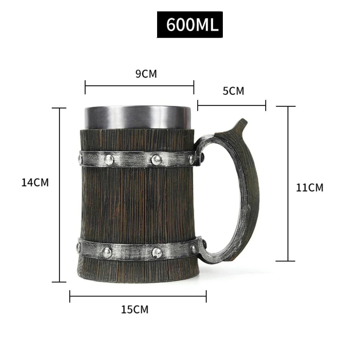 Viking 3D Beer Mug | 600ml Thermal Stein – Viking home decor | Norse runes & Nordic jewelry