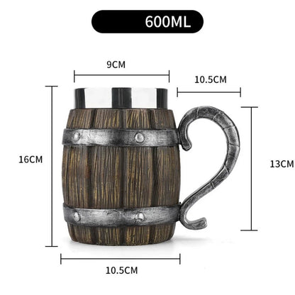 Viking 3D Beer Mug | 600ml Thermal Stein – Viking home decor | Norse runes & Nordic jewelry